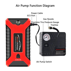 4 in 1, Car Power Bank, High Power Multi Function Car Jump Starter