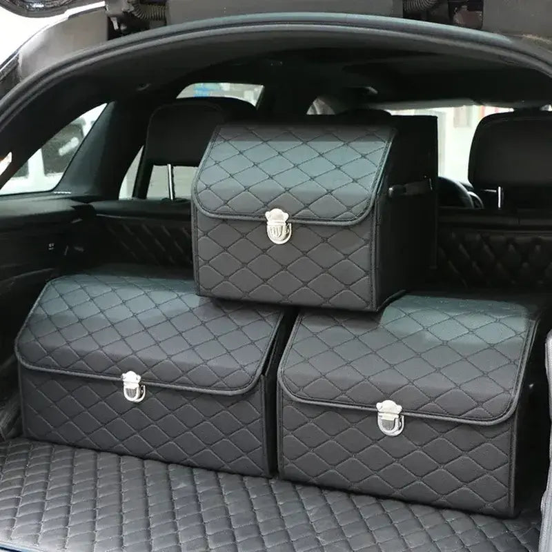 Car Trunk Leather Storage Box