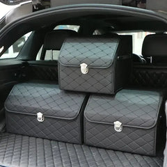 Car Trunk Leather Storage Box